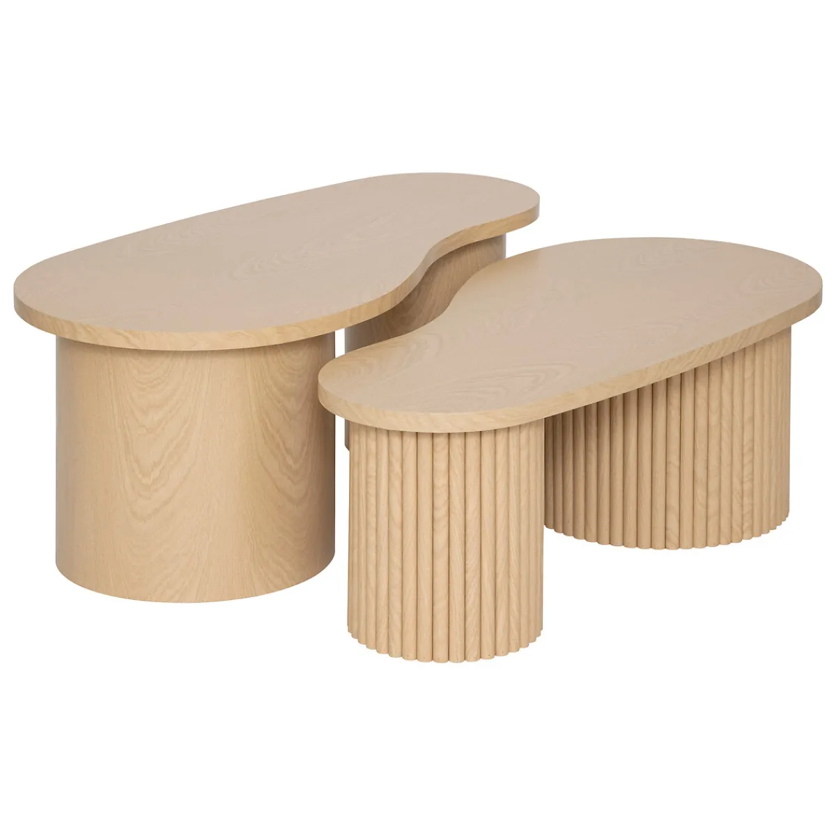 Atmosphera Tables Basses*Lot de 2 tables basses "Soleya" Crème