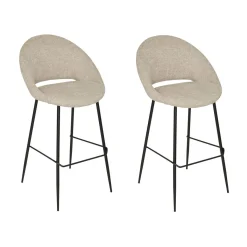 Atmosphera Chaises De Bar|Tabourets De Bar*Lot de 2 tabourets de bar "Amago" Marron