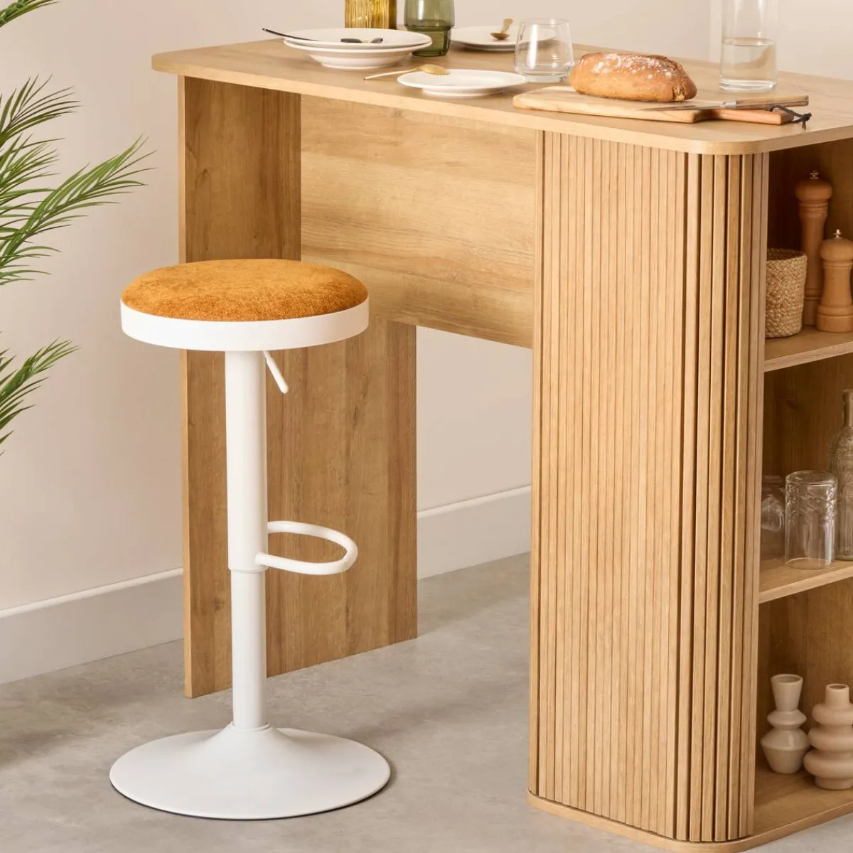 Atmosphera Chaises De Bar|Tabourets De Bar*Lot de 2 tabourets de bar "Ilsa" Boisnaturel