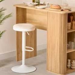 Atmosphera Tabourets De Bar|Tabourets De Bar*Lot de 2 tabourets de bar "Ilsa" Gris