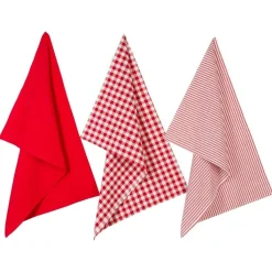 Atmosphera Tabliers, Maniques*Lot de 3 torchons coton Terracotta