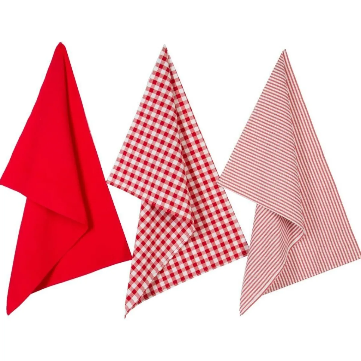 Atmosphera Tabliers, Maniques*Lot de 3 torchons coton Terracotta