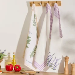 Atmosphera Sets De Table, Serviettes|Sets De Table*Lot de 3 torchons "Garrigue" Grisfoncé