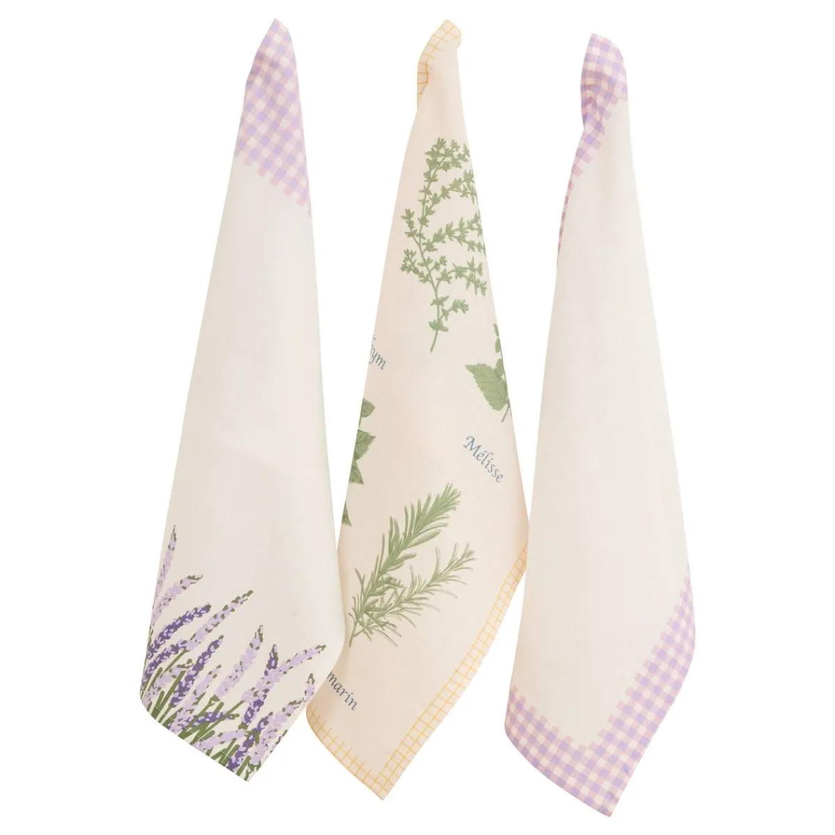 Atmosphera Sets De Table, Serviettes|Sets De Table*Lot de 3 torchons "Garrigue" Grisfoncé