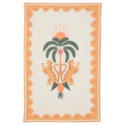 Atmosphera Sets De Table, Serviettes|Sets De Table*Lot de 3 torchons "Tropical" Roseterracotta