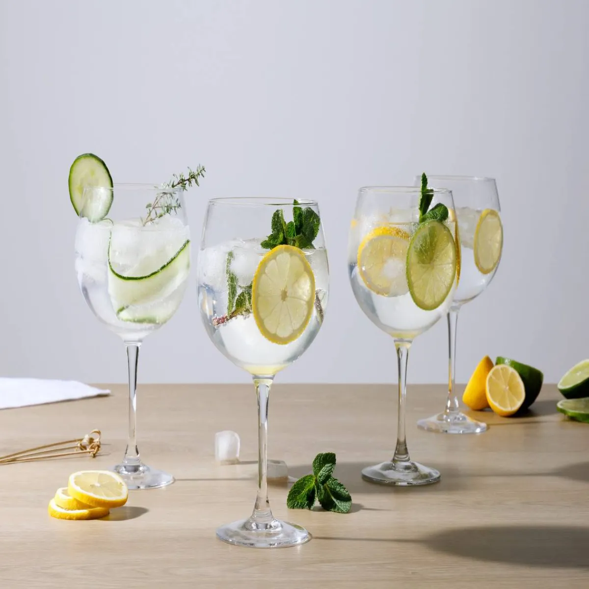 Atmosphera Verres Apéritif*Lot de 4 verres à gin "Gin" Jaune