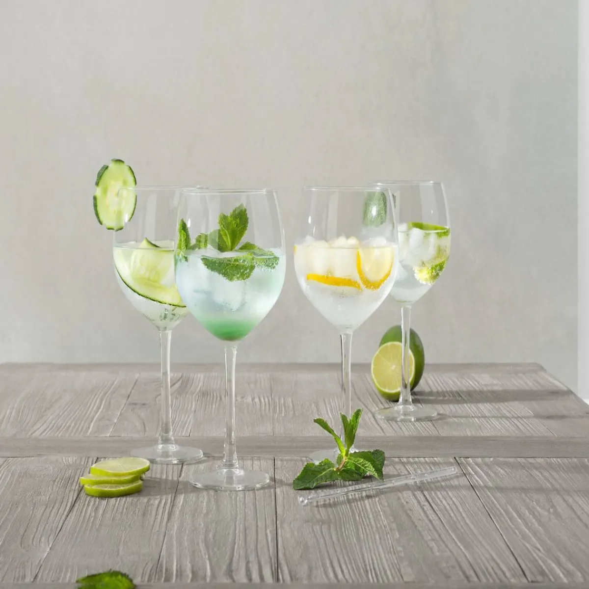 Atmosphera Verres Apéritif*Lot de 4 verres à gin "Gin" Jaune