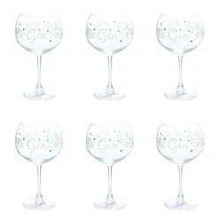 Atmosphera Art De La Table D'Extérieur|Verres Apéritif*Lot de 6 verres à gin  "Stella" Multicolore
