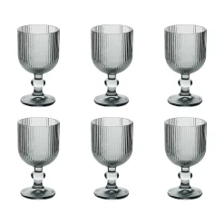 Atmosphera Verres À Vin*Lot de 6 verres à vin  "Ema" Gris