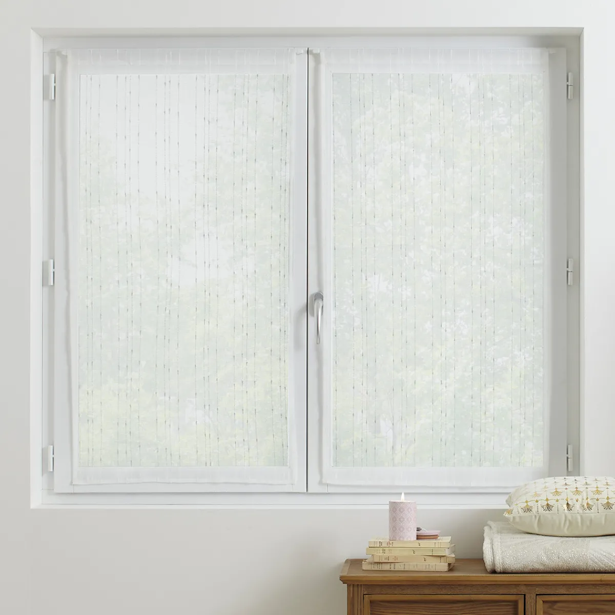 Atmosphera Voilages*Lot de 2 voilages "Anissa" Blancivoire