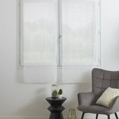 Atmosphera Voilages*Lot de 2 voilages "Anissa" Blanc