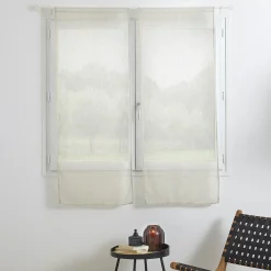 Atmosphera Voilages*Lot de 2 voilages "Fred" Blanc