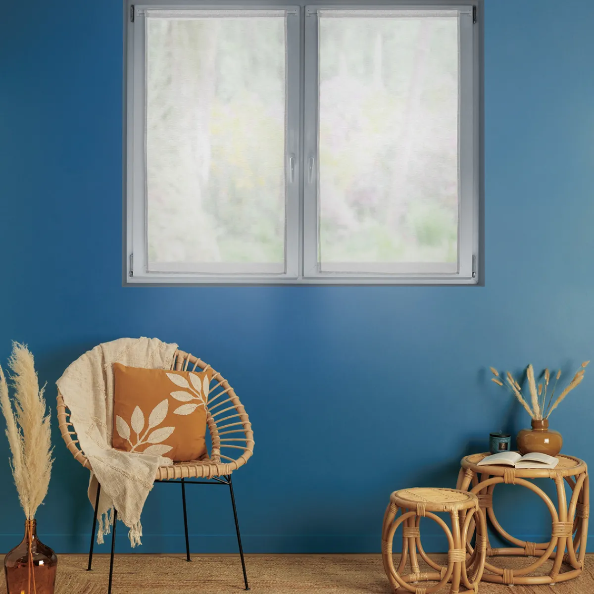 Atmosphera Voilages*Lot de 2 voilages "Moly" Gris