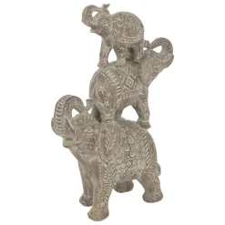 Atmosphera Statuettes, Figurines*Éléphant déco "Abou" Beige