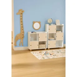 Atmosphera Bibliothèques, Étagères*Meuble de rangement enfant 2 portes 1 niveau "Bouli" Vert