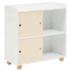 Atmosphera Bibliothèques, Étagères*Meuble de rangement enfant 2 portes 1 niveau "Bouli" Vert