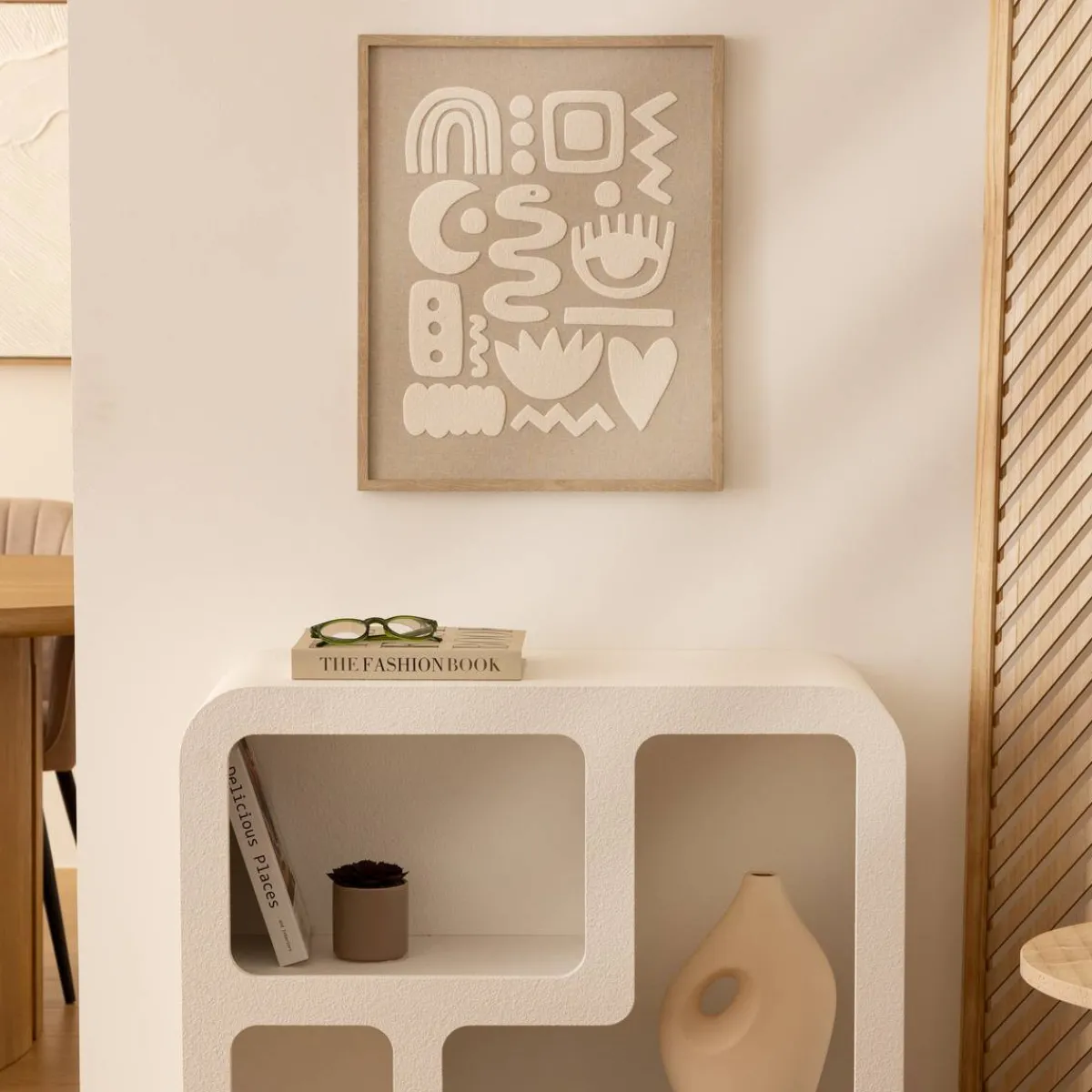 Atmosphera Meubles D'Entrée*Meuble 4 niches "Soleya" Beige