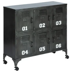 Atmosphera Commodes, Chiffonniers|Buffets*Meuble 6 portes "Sevin" Boisnaturel2