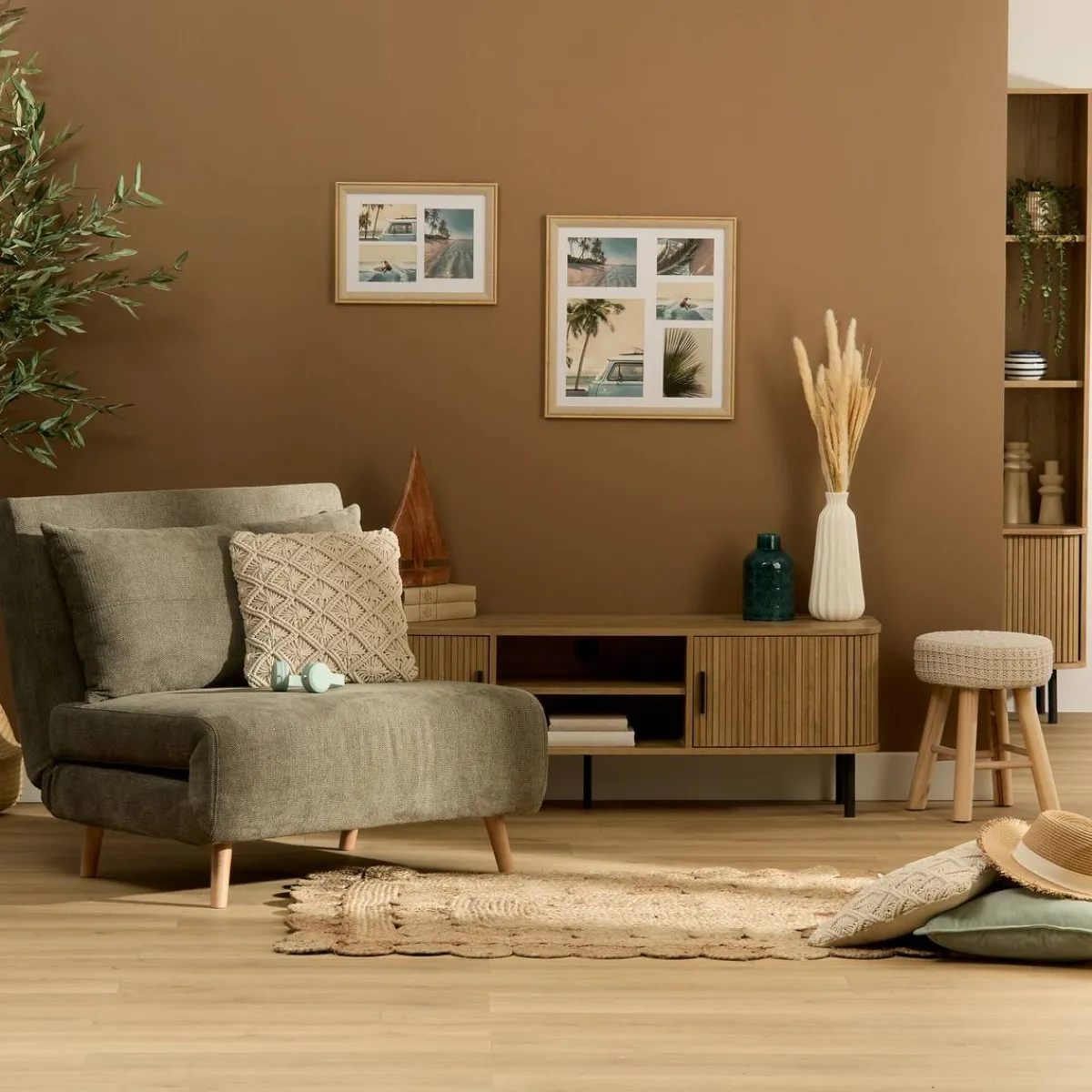 Atmosphera Voir Tout |Meubles Tv*Meuble TV 2 portes "Colva" Boisnaturel