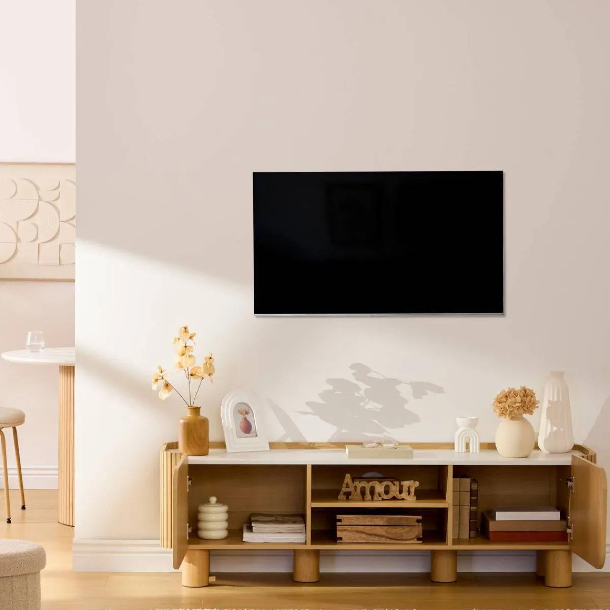 Atmosphera Voir Tout |Meubles Tv*Meuble tv 2 portes 1 niveau "Homelya" Noir