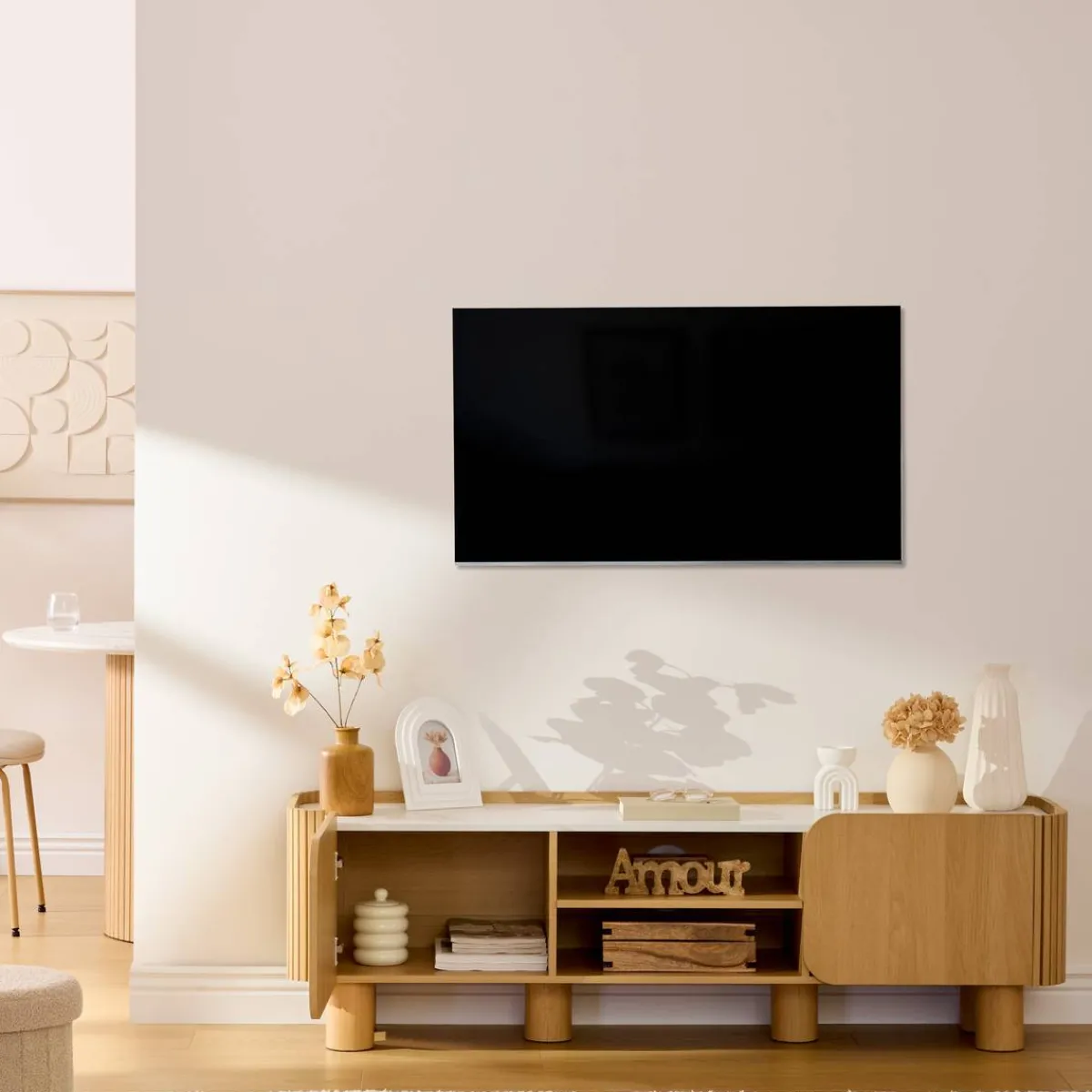 Atmosphera Voir Tout |Meubles Tv*Meuble tv 2 portes 1 niveau "Homelya" Noir
