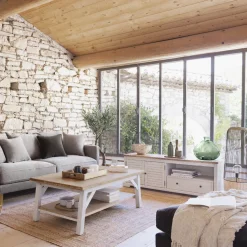 Atmosphera Voir Tout |Meubles Tv*Meuble TV 2 portes "Olbia" Blanc