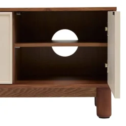 Atmosphera Meubles Tv*Meuble TV 2 portes 4 étagères "Jilani" Boisnaturel