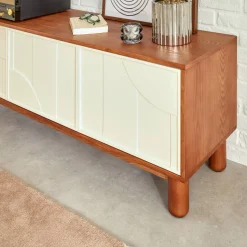 Atmosphera Meubles Tv*Meuble TV 2 portes 4 étagères 