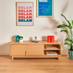 Atmosphera Meubles Tv*Meuble TV 2 portes 1 étagères 