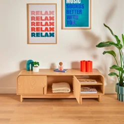 Atmosphera Meubles Tv*Meuble TV 2 portes 1 étagères 