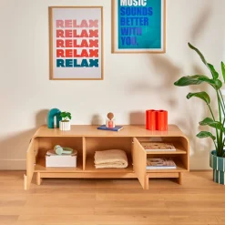 Atmosphera Meubles Tv*Meuble TV 2 portes 1 étagères 