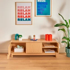 Atmosphera Meubles Tv*Meuble TV 2 portes 1 étagères 