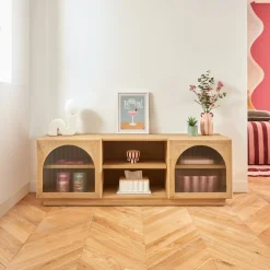 Atmosphera Meubles Tv*Meuble TV 2 portes 3 étagères