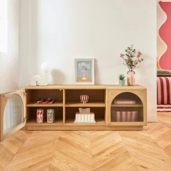Atmosphera Meubles Tv*Meuble TV 2 portes 3 étagères