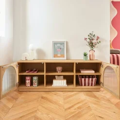 Atmosphera Meubles Tv*Meuble TV 2 portes 3 étagères