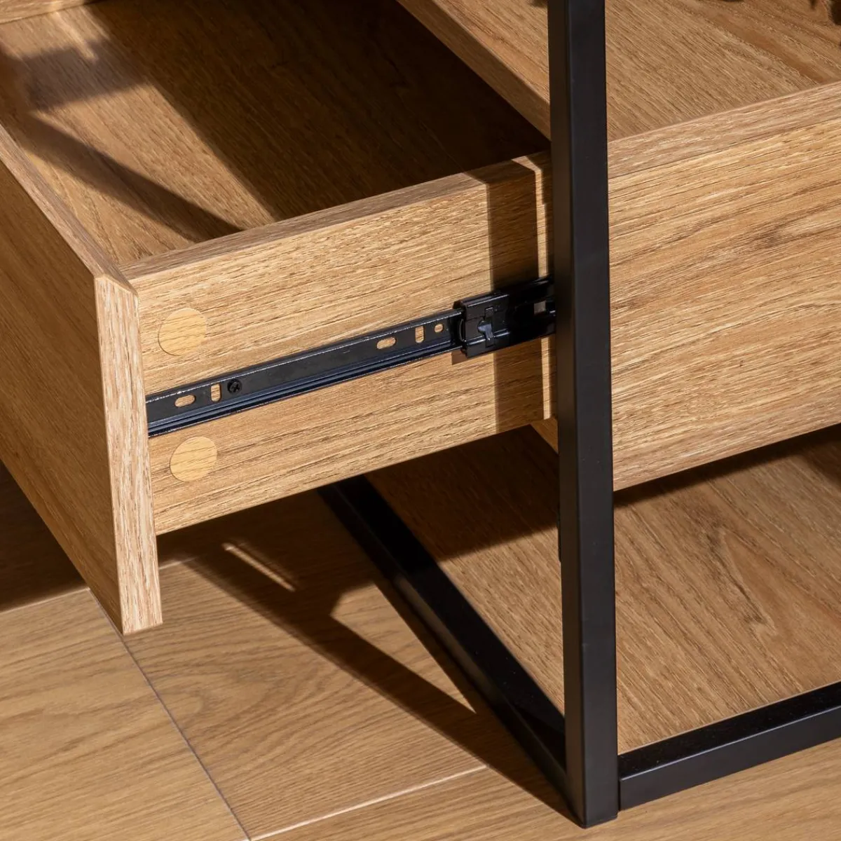 Atmosphera Meubles Tv*Meuble TV 3 tiroirs "Aldea" Beige