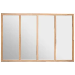 Atmosphera Miroirs|Décoration En Bois*Miroir d'atelier "Nae" Beige