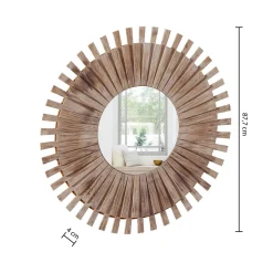 Atmosphera Miroirs|Décoration En Bois*Miroir "Manon" Marron