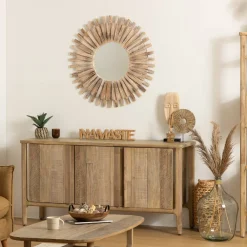 Atmosphera Miroirs|Décoration En Bois*Miroir "Manon" Marron