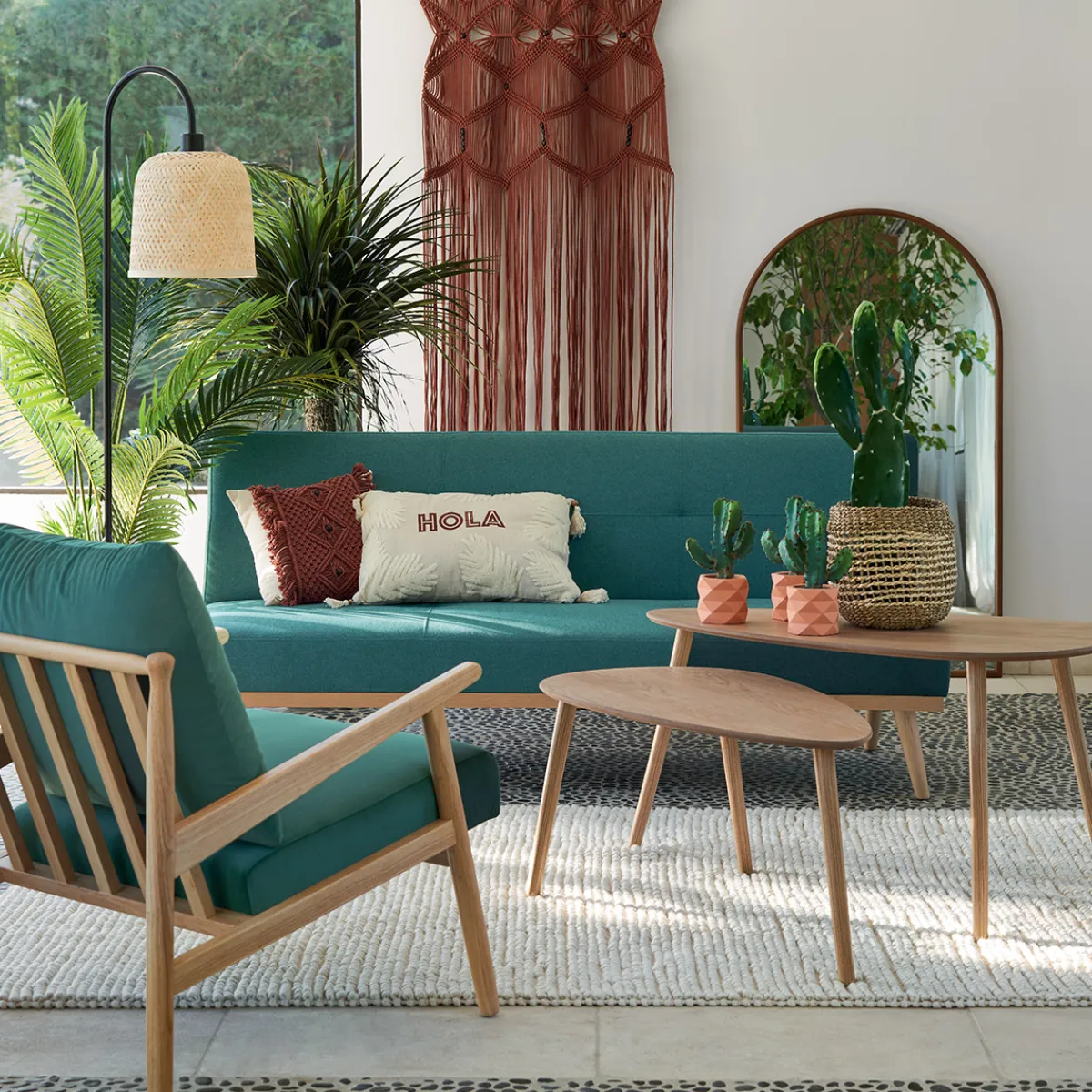 Atmosphera Miroirs|Décoration En Bois*Miroir "Maria" Marron