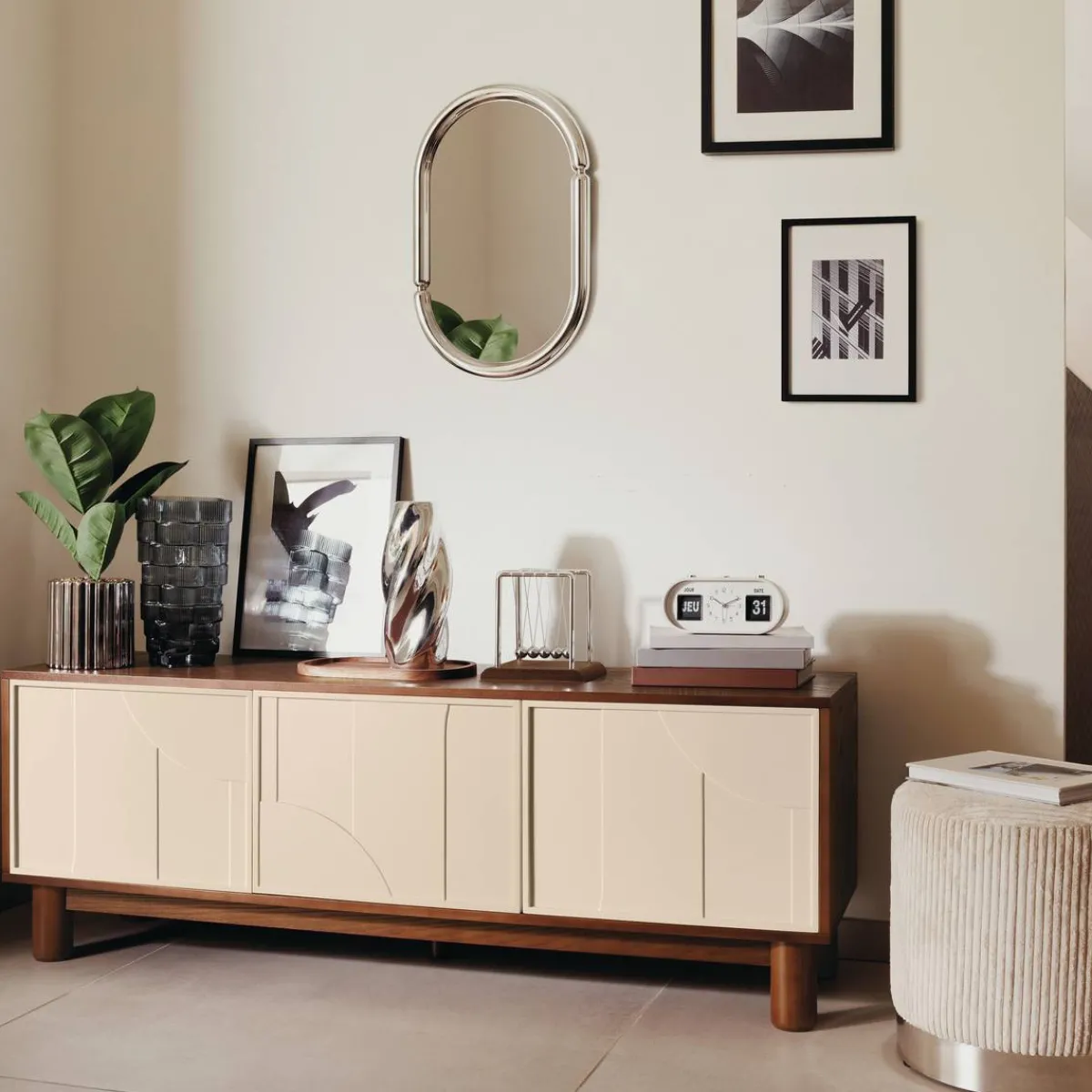Atmosphera Miroirs*Miroir mural "Micaela" Beige
