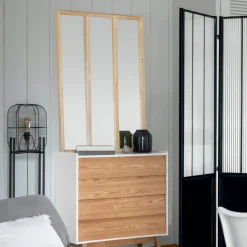 Atmosphera Miroirs|Décoration En Bois*Miroir "Nae" Marron