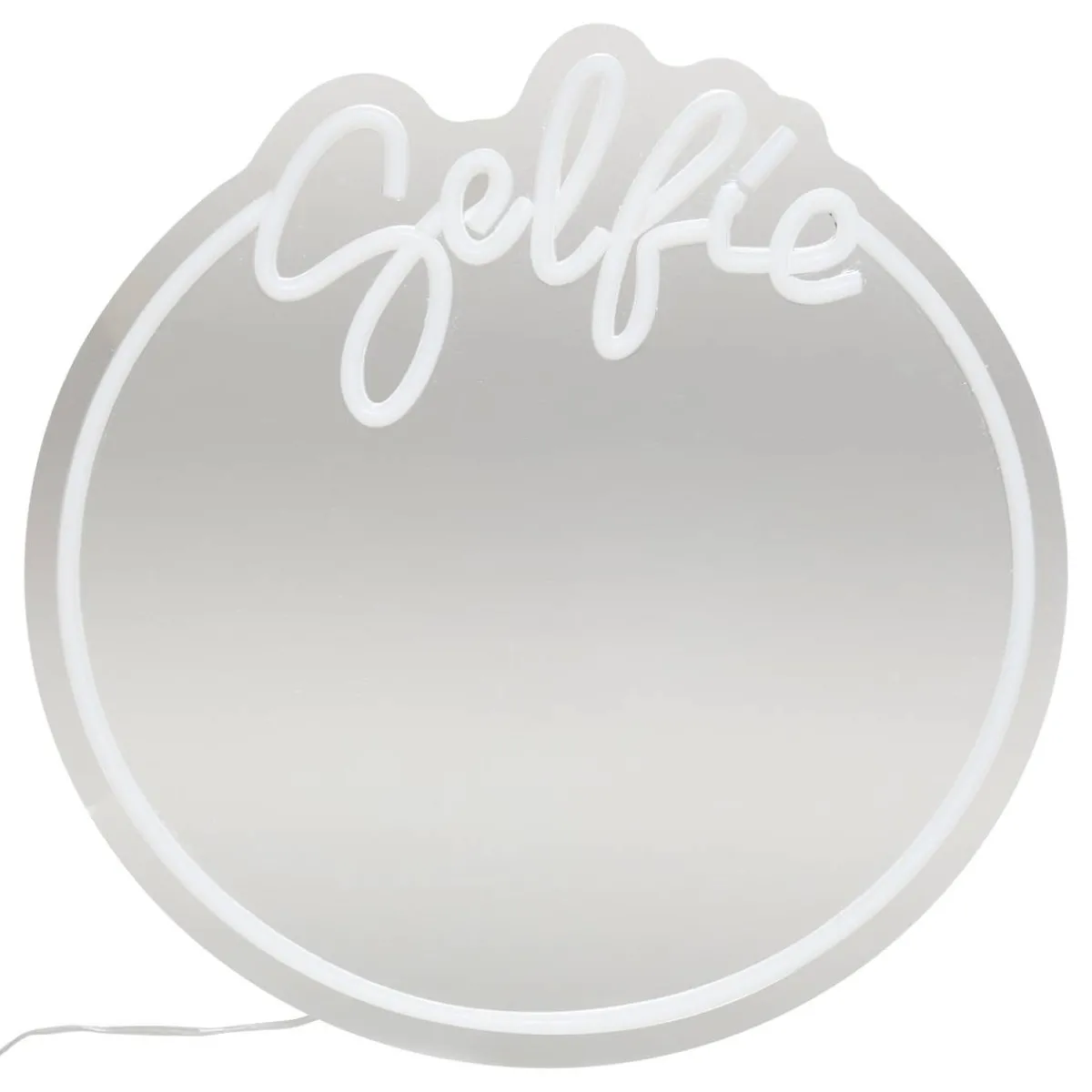 Atmosphera Lampes Led|Guirlandes, Boîtes Lumineuses*Miroir néon LED "Selfie" Jaunepoussin