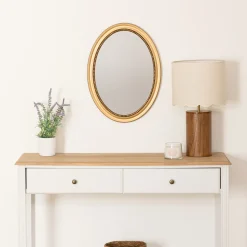 Atmosphera Miroirs*Miroir rond moulure "Victoria" Beige