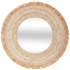 Atmosphera Miroirs*Miroir tressé "Celia" Marron