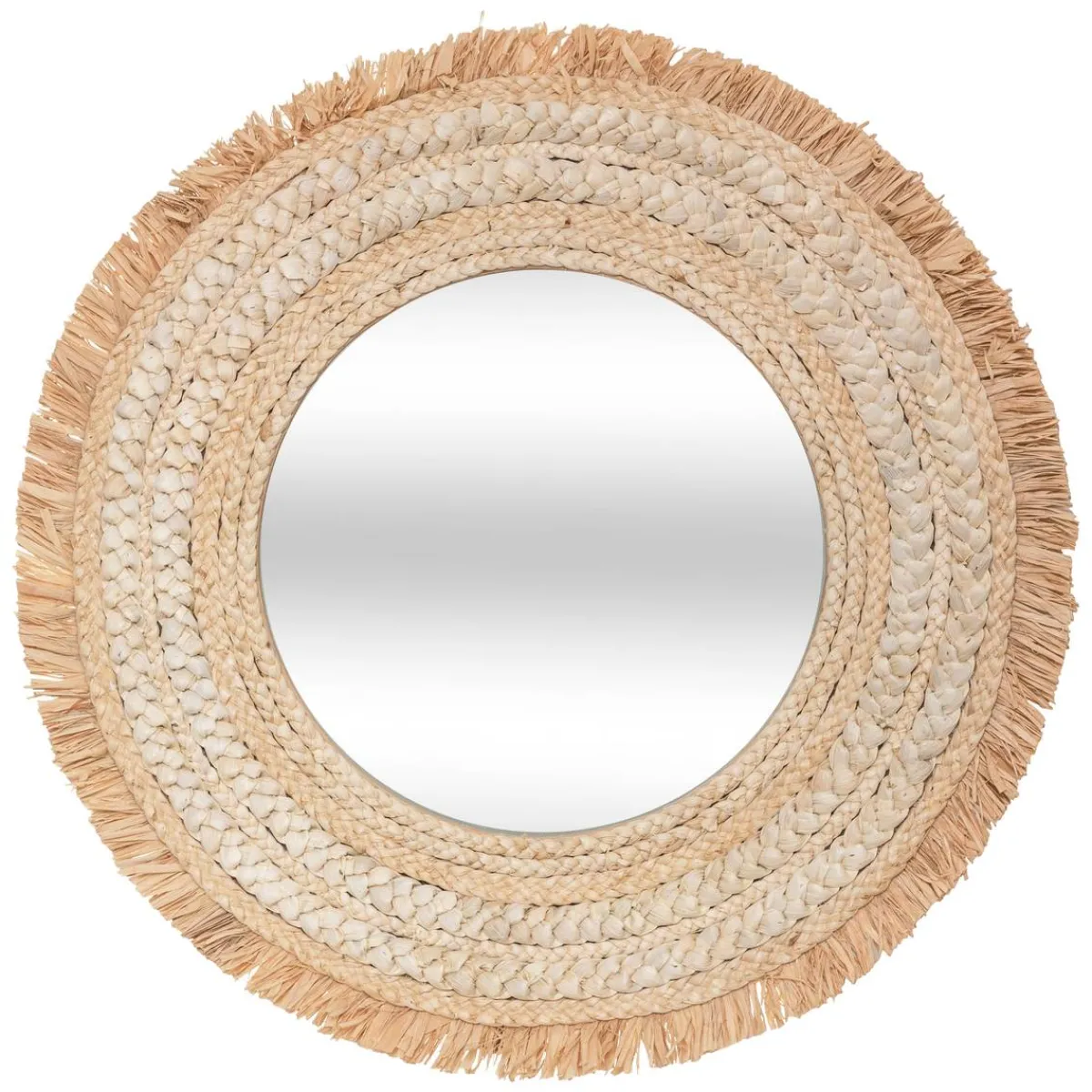 Atmosphera Miroirs*Miroir tressé "Celia" Marron