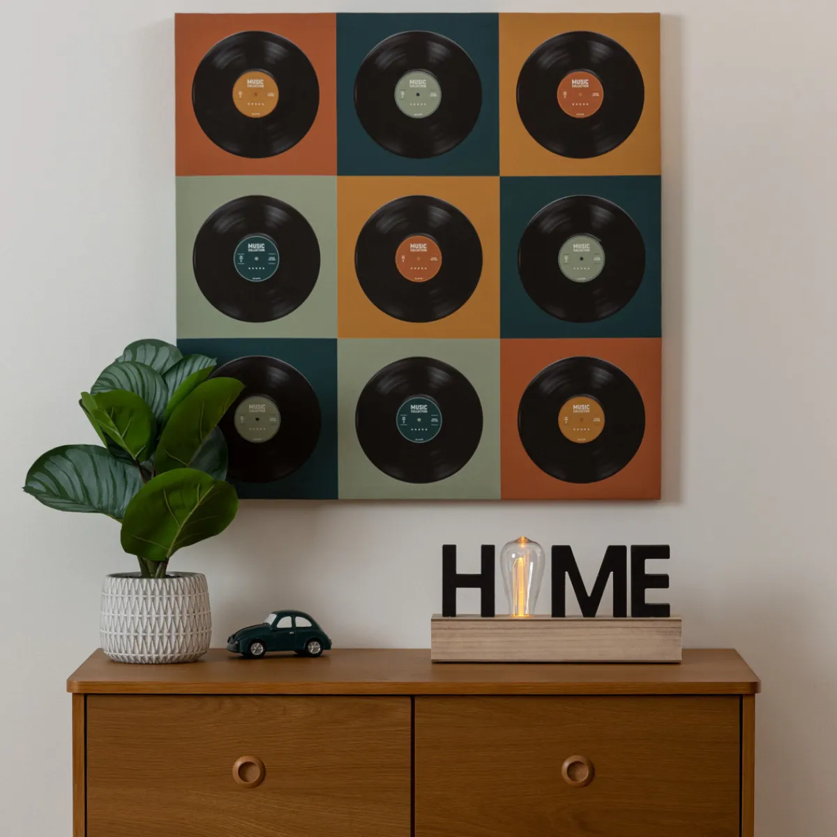 Atmosphera Guirlandes, Boîtes Lumineuses*Mot à poser LED "Home" Fraise
