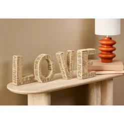 Atmosphera Objets À Poser*Mot à poser "Love" Marron