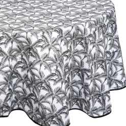 Atmosphera Chemins De Table, Centres De Table|Nappes, Chemins De Table*Nappe anti-tache "Palmier" Jaunemoutarde