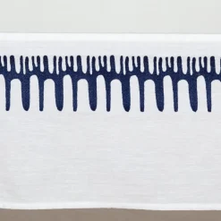 Atmosphera Nappes, Chemins De Table*Nappe broderie "Lizandro", coton et lin Blanc